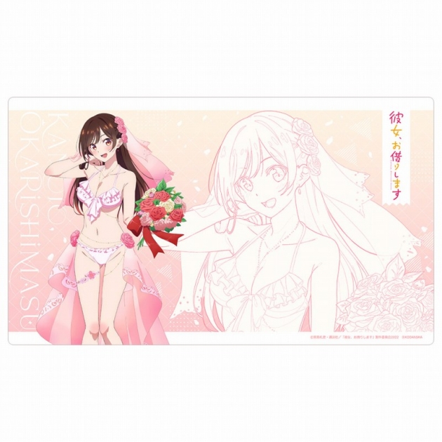 【グッズ-マット】彼女、お借りします 描き下ろしラバーマット(水原千鶴/ウエディング水着)
