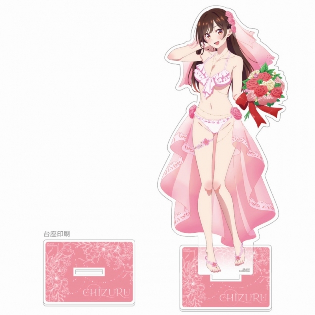 【グッズ-スタンドポップ】彼女、お借りします 特大アクリルスタンド(水原千鶴/ウエディング水着)
