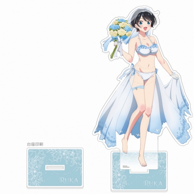 【グッズ-スタンドポップ】彼女、お借りします 特大アクリルスタンド(更科瑠夏/ウエディング水着)
