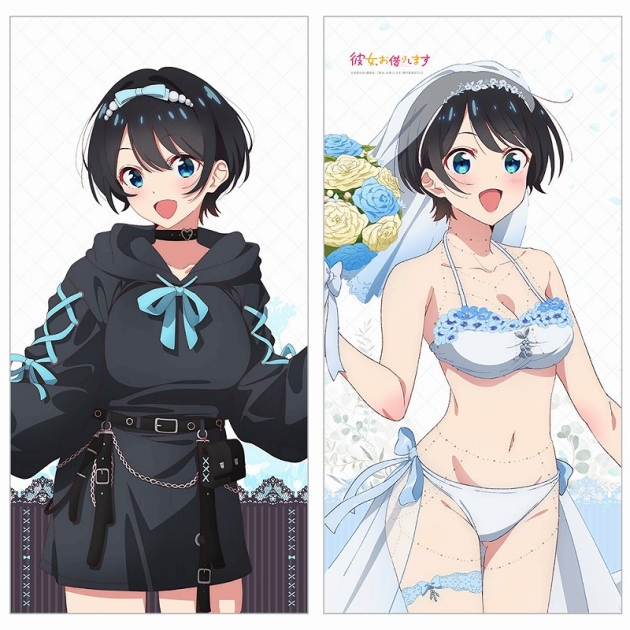 【グッズ-カバーホルダー】彼女、お借りします 描き下ろしロングクッションカバー(更科瑠夏/ゴシック風デート服)
