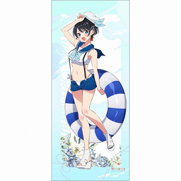 【グッズ-タペストリー】彼女、お借りします 描き下ろし特大タペストリー(更科瑠夏/マリンセーラー水着)
