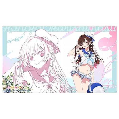 【グッズ-マット】彼女、お借りします 描き下ろしラバーマット(水原千鶴/マリンセーラー水着)
