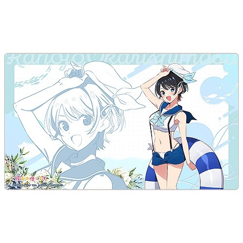 【グッズ-マット】彼女、お借りします 描き下ろしラバーマット(更科瑠夏/マリンセーラー水着)

