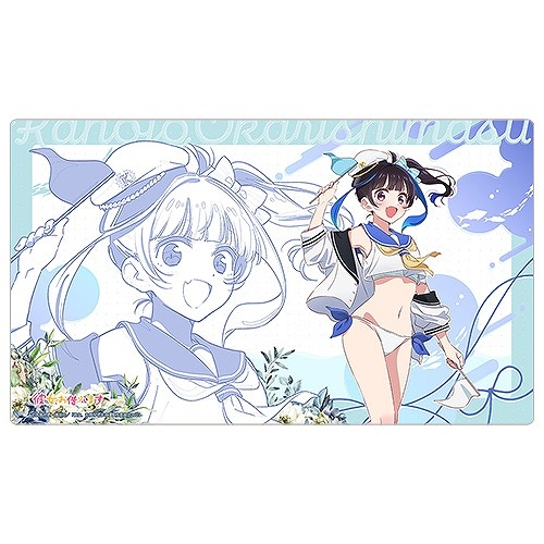 【グッズ-マット】彼女、お借りします 描き下ろしラバーマット(八重森みに/マリンセーラー水着)
