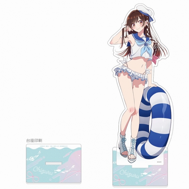 【グッズ-スタンドポップ】彼女、お借りします 描き下ろし特大アクリルスタンド(水原千鶴/マリンセーラー水着)
