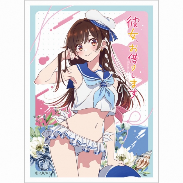【グッズ-カードケース】彼女、お借りします スリーブ(水原千鶴/マリンセーラー水着)
