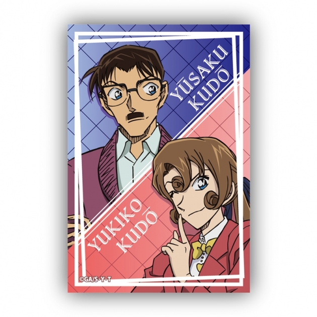 【グッズ-バッチ】名探偵コナン スクエア型缶バッジVol.4 工藤優作&工藤有希子
