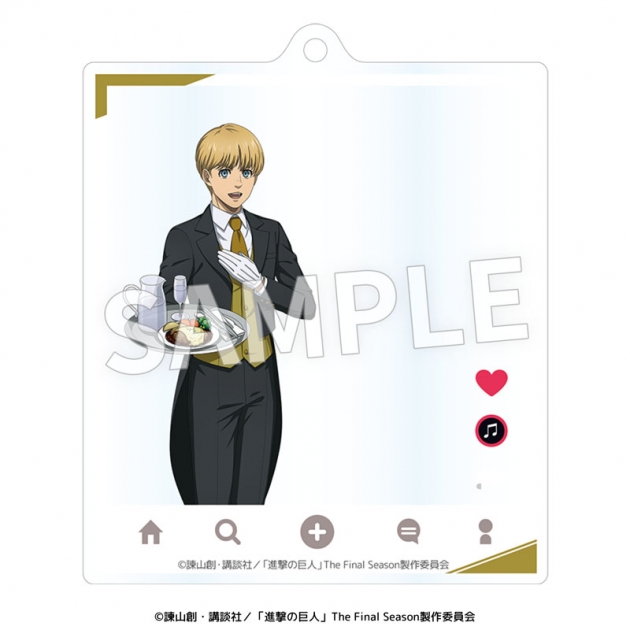 【グッズ-キーホルダー】TVアニメ『進撃の巨人』 執事衣装 SNS風アクリルキーホルダー アルミン
