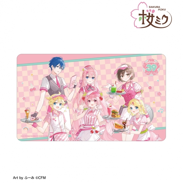 【グッズ-デスクマット】桜ミク 描き下ろし 集合 アメリカンダイナーver. Art by ふーみ マルチデスクマット
