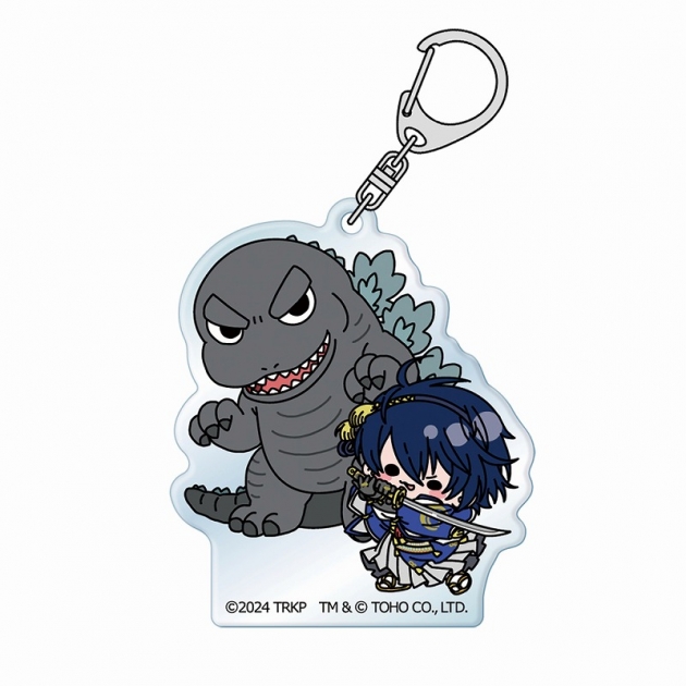 【グッズ-キーホルダー】刀剣乱舞 廻 -虚伝 燃ゆる本能寺- ゴジラコラボ アクリルキーホルダー 三日月宗近&ゴジラ
