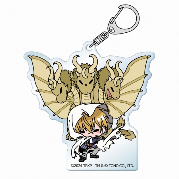 【グッズ-キーホルダー】刀剣乱舞 廻 -虚伝 燃ゆる本能寺- ゴジラコラボ アクリルキーホルダー 山姥切国広&キングギドラ
