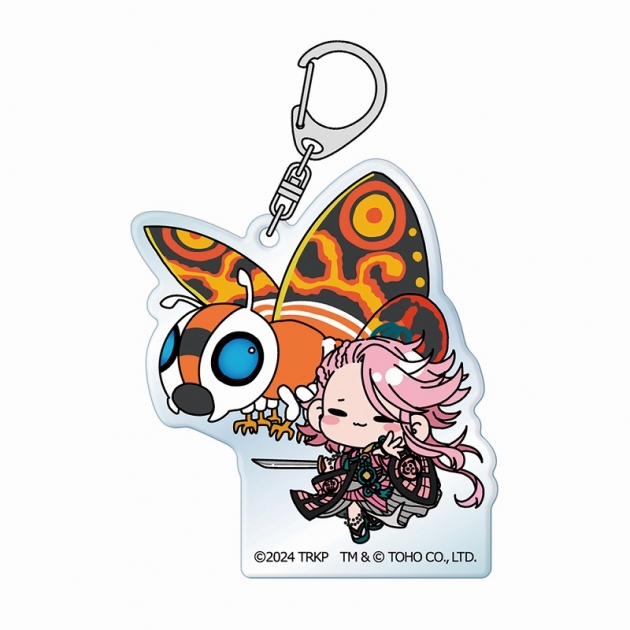【グッズ-キーホルダー】刀剣乱舞 廻 -虚伝 燃ゆる本能寺- ゴジラコラボ アクリルキーホルダー 宗三左文字&モスラ
