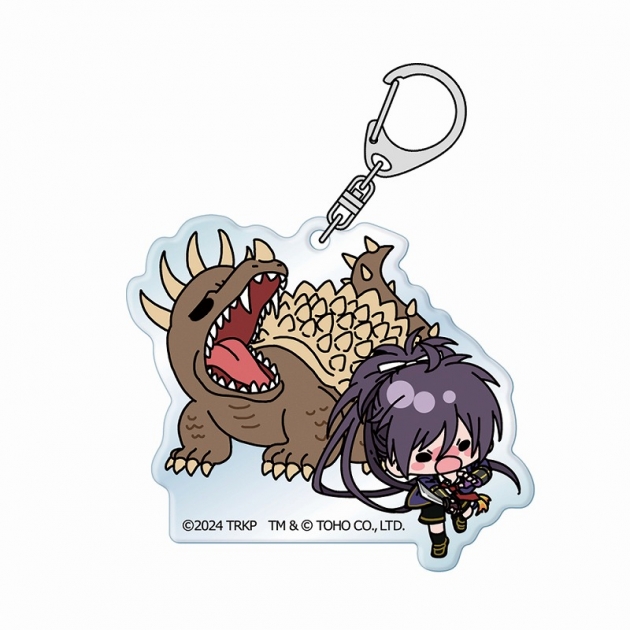 【グッズ-キーホルダー】刀剣乱舞 廻 -虚伝 燃ゆる本能寺- ゴジラコラボ アクリルキーホルダー 不動行光&アンギラス

