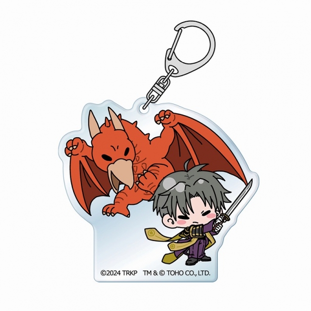 【グッズ-キーホルダー】刀剣乱舞 廻 -虚伝 燃ゆる本能寺- ゴジラコラボ アクリルキーホルダー へし切長谷部&ラドン
