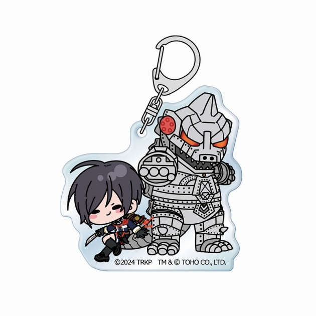 【グッズ-キーホルダー】刀剣乱舞 廻 -虚伝 燃ゆる本能寺- ゴジラコラボ アクリルキーホルダー 薬研藤四郎&メカゴジラ
