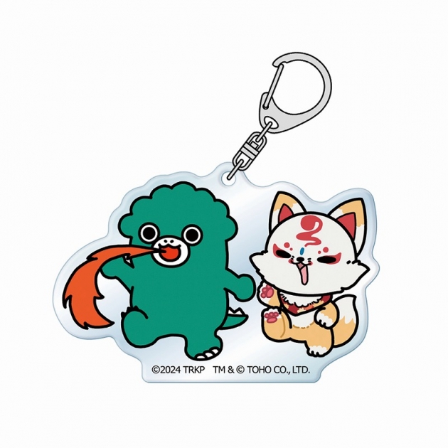 【グッズ-キーホルダー】刀剣乱舞 廻 -虚伝 燃ゆる本能寺- ちびゴジラコラボ アクリルキーホルダー こんのすけ&ちびゴジラ
