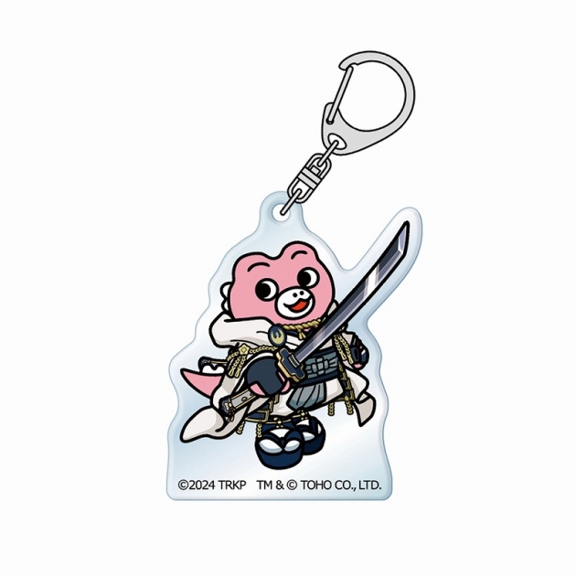 【グッズ-キーホルダー】刀剣乱舞 廻 -々伝 近し侍らうものら- ちびゴジラコラボ アクリルキーホルダー 鶴丸国永&ちびミニラ
