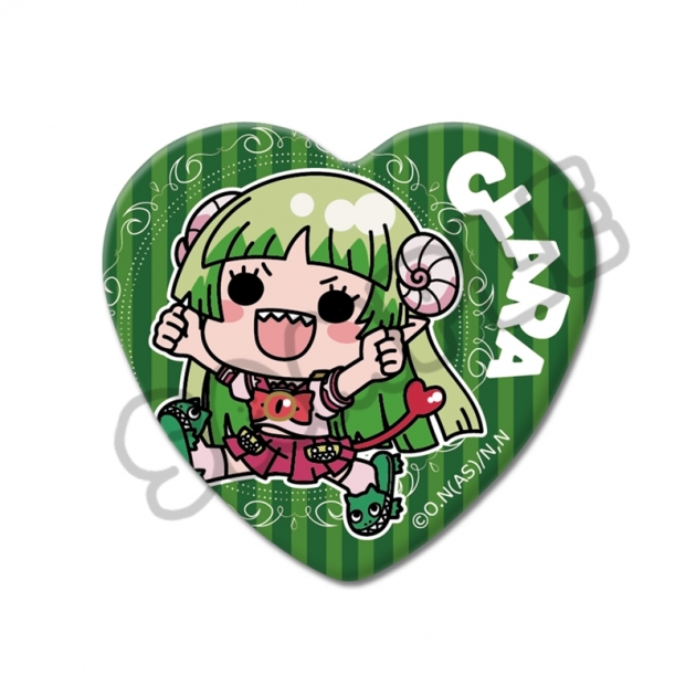 【グッズ-バッチ】アニメ『魔入りました!入間くん』 ハート型缶バッジ MC(ウァラク・クララ)
