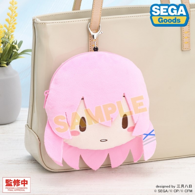 【グッズ-ポーチ】プロジェクトセカイ カラフルステージ! feat. 初音ミク ふわぷち リール付きフェイスポーチ 教室のセカイの巡音ルカ
