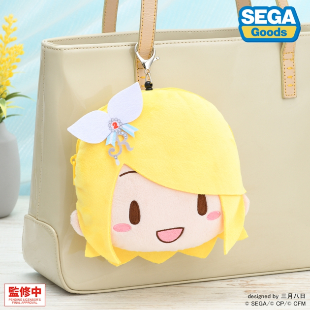 【グッズ-ポーチ】プロジェクトセカイ カラフルステージ! feat. 初音ミク ふわぷち リール付きフェイスポーチ ステージのセカイの鏡音リン
