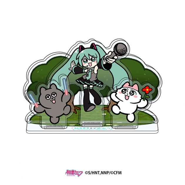 【グッズ-スタンドポップ】初音ミク×ンめねこ 初音ミク×ンめねこ ジオラマ風アクリルスタンド(KV)
