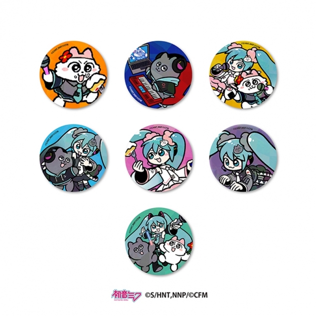 【グッズ-バッチ】初音ミク×ンめねこ 初音ミク×ンめねこ トレーディング缶バッジ(全7種)
