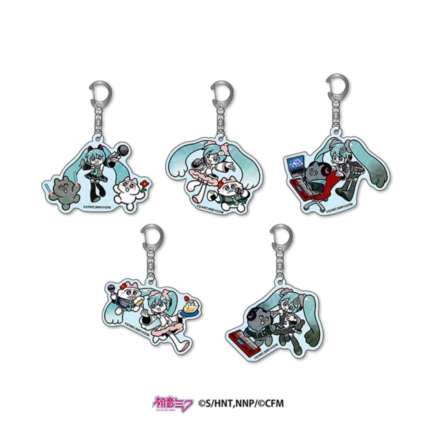 【グッズ-キーホルダー】初音ミク×ンめねこ 初音ミク×ンめねこ トレーディングアクリルキーホルダー(全5種)
