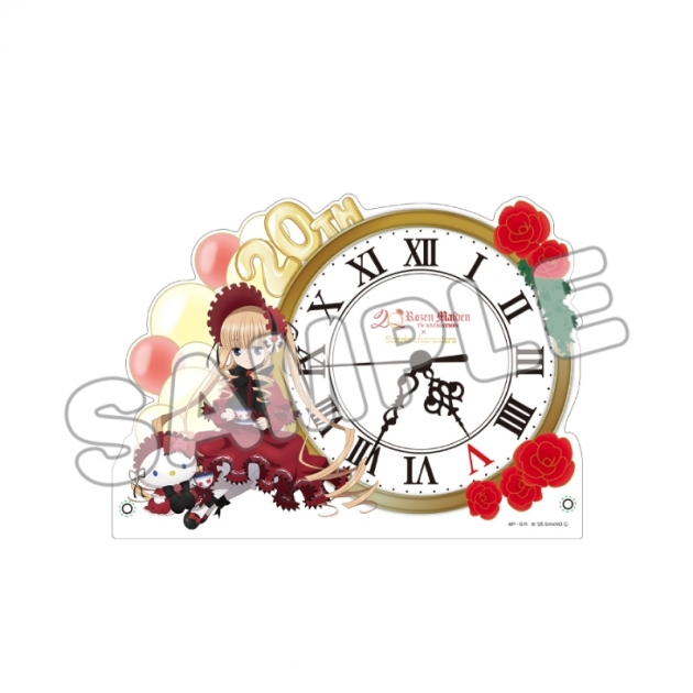【グッズ-時計】ローゼンメイデン × サンリオキャラクターズ アクリルクロック/真紅×ハローキティ
