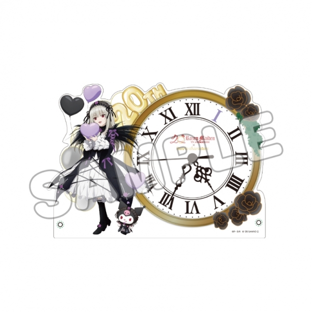 【グッズ-時計】ローゼンメイデン × サンリオキャラクターズ アクリルクロック/水銀燈×クロミ
