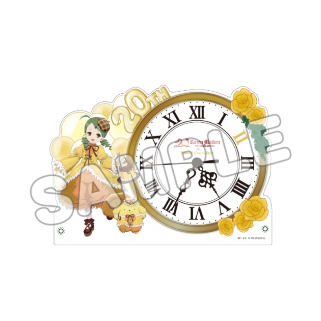 【グッズ-時計】ローゼンメイデン × サンリオキャラクターズ アクリルクロック/金糸雀×ポムポムプリン
