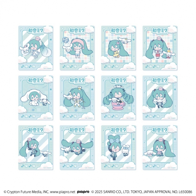 【グッズ-カード】初音ミク×シナモロール アクリルカード02/ブラインド(全12種)(コラボイラスト)

