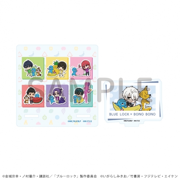 【グッズ-スタンドポップ】TVアニメ『ブルーロック』×『ぼのぼの』 アクリルコースタースタンド01/コマ割りデザイン(ミニキャライラスト)
