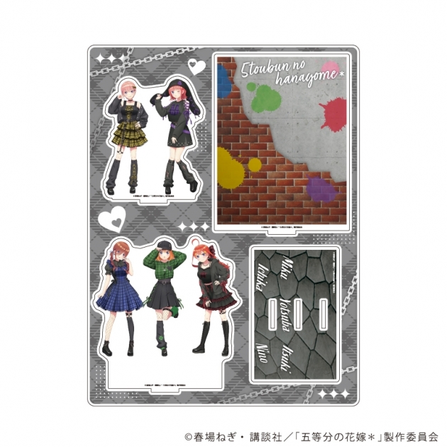 【グッズ-スタンドポップ】五等分の花嫁* アクリルジオラマ01/集合デザイン 甘辛ロックver.(描き下ろしイラスト)
