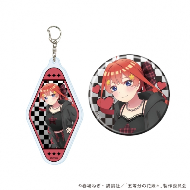 【グッズ-セットもの】五等分の花嫁* アクリルキーホルダー&缶バッジセット05/五月 甘辛ロックver.(描き下ろしイラスト)
