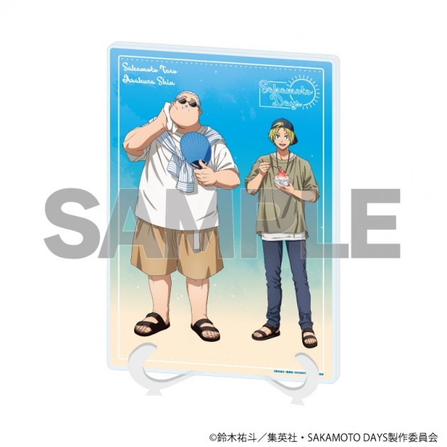 【グッズ-ボード】SAKAMOTO DAYS アクリルアートボード(A5サイズ)17/坂本太郎&朝倉シン 夏私服ver.(描き下ろしイラスト)