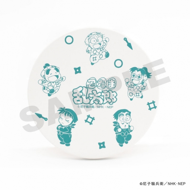 【グッズ-コースター】忍たま乱太郎 白雲石コースター・乱太郎・きり丸・しんべヱ・山田伝蔵・土井半助
