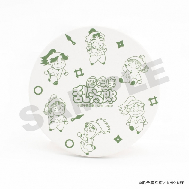 【グッズ-コースター】忍たま乱太郎 白雲石コースター・三年生
