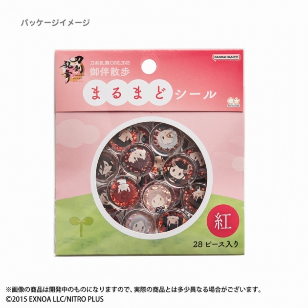 【グッズ-シール】刀剣乱舞ONLINE 御伴散歩 まるまどシール 紅
