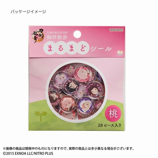 【グッズ-シール】刀剣乱舞ONLINE 御伴散歩 まるまどシール 桃
