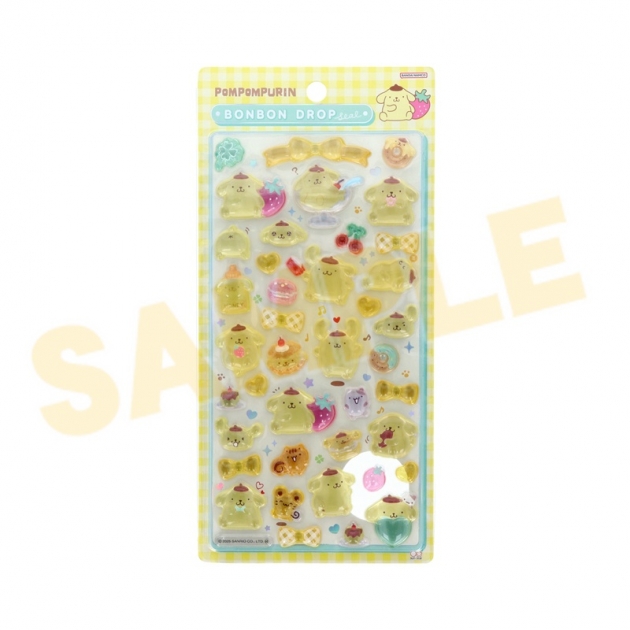 【グッズ-シール】サンリオ ボンボンドロップシール ポムポムプリン
