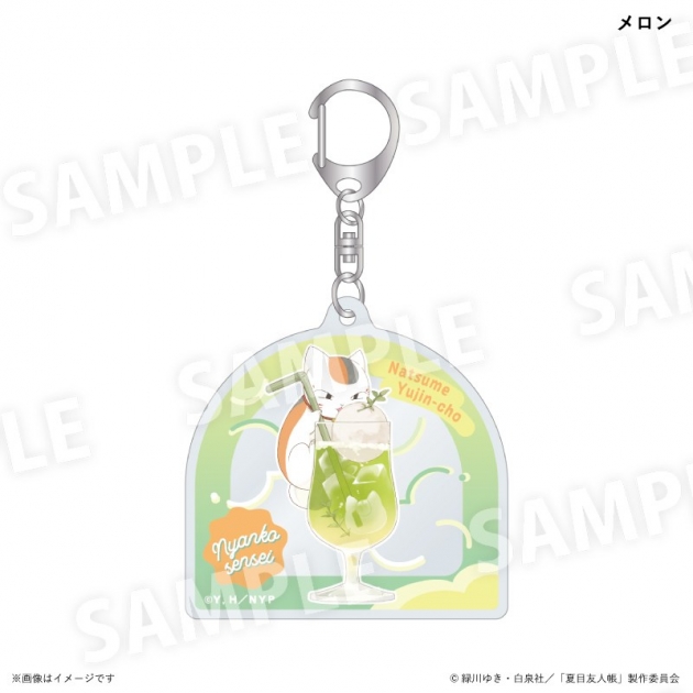 【グッズ-キーホルダー】夏目友人帳 ニャンコ先生カラフルソーダver. アクリルキーホルダー メロン
