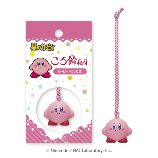 【グッズ-ストラップ】星のカービィ ころ鈴根付 ①カービィ(にっこり)
