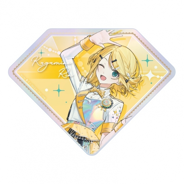 【グッズ-置きもの】プロジェクトセカイ カラフルステージ! feat. 初音ミク 『プロジェクトセカイ 5th Anniversary 感謝祭』ダイヤ型オーロラアクリルブロック2 鏡音リン
