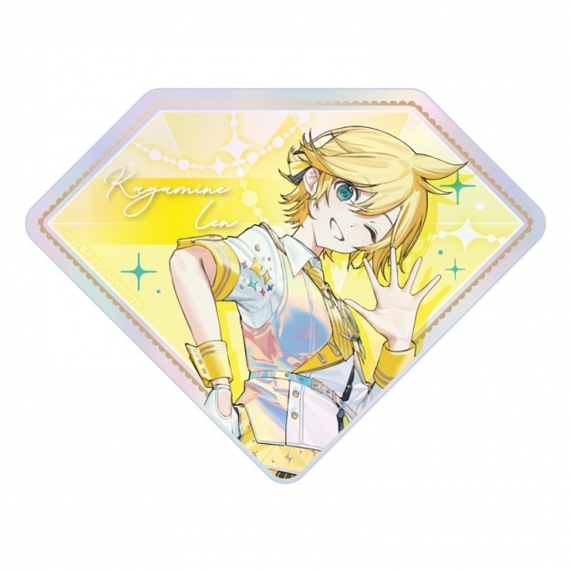 【グッズ-置きもの】プロジェクトセカイ カラフルステージ! feat. 初音ミク 『プロジェクトセカイ 5th Anniversary 感謝祭』ダイヤ型オーロラアクリルブロック3 鏡音レン
