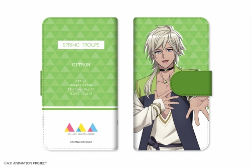 グッズ カバーホルダー アニメ A3 ダイアリースマホケース For マルチサイズ M 05 シトロン アニメイト