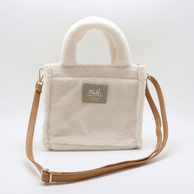 【グッズ-バッグ】ノンキャラ nui.ボアバッグ ホワイト