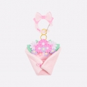 【グッズ-チャーム】OZaKKa ぬいのおくるみ ぬいくるみん ブーケ(ピンク)の画像