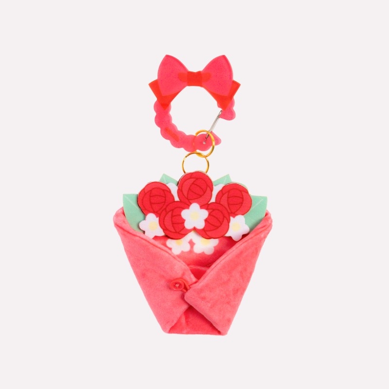 【グッズ-チャーム】OZaKKa ぬいのおくるみ ぬいくるみん ブーケ(レッド)
