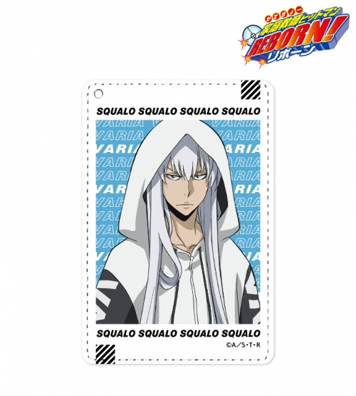 グッズ パスケース 家庭教師ヒットマンreborn 描き下ろしイラスト スペルビ スクアーロ ストリートver 1ポケットパスケース 二次受注 アニメイト