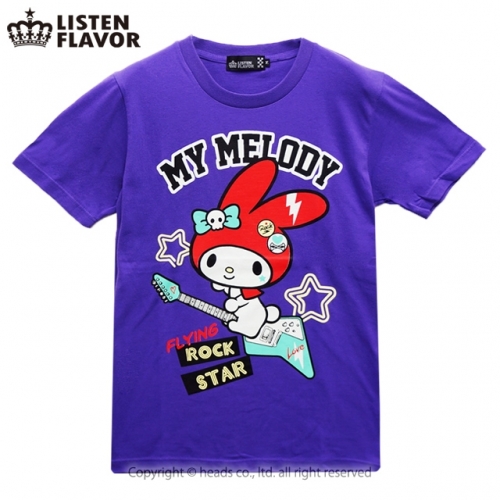 グッズ Tシャツ サンリオ Listen Flavor マイメロディのロックスターtシャツ Violetpurple M アニメイト